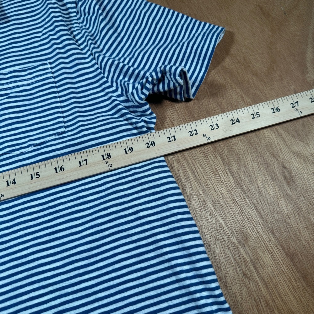 Vineyard Vines Polo Shirt Womens Medium Blue White Striped Pocket 1G012030